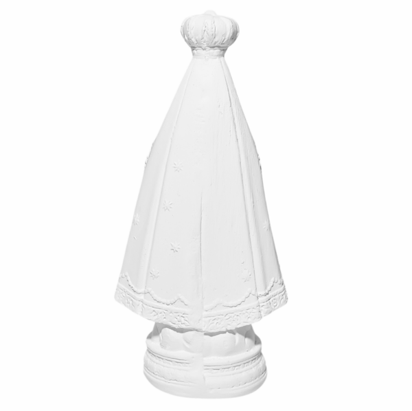 Nossa Senhora Aparecida Bandeira 10cm Gesso Cru Retocado - Image 3