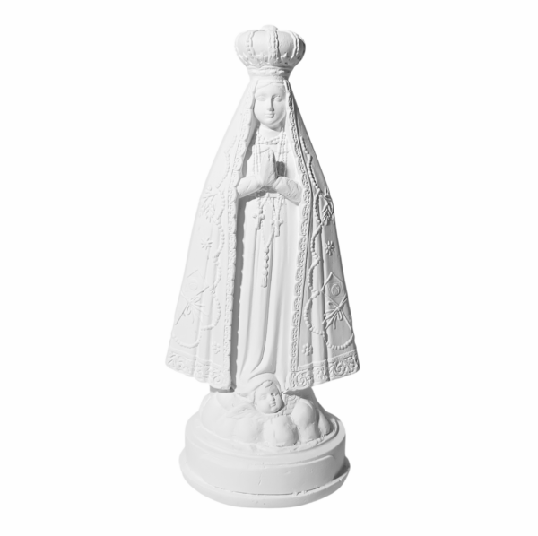Nossa Senhora Aparecida Bandeira 20cm Gesso Cru Retocado