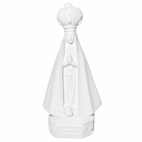 Nossa Senhora Aparecida com Coroa Grande 15cm Gesso Cru Retocado
