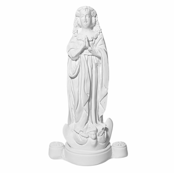 Nossa Senhora Aparecida Fac-Símile 15cm Gesso Cru Retocado