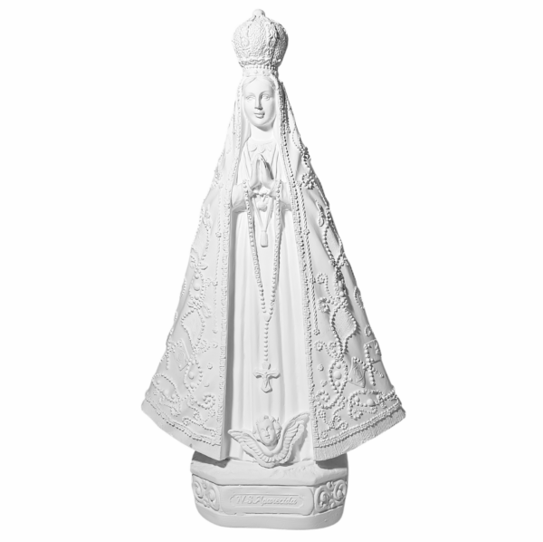 Nossa Senhora Aparecida Italiana 30cm Gesso Cru Retocado