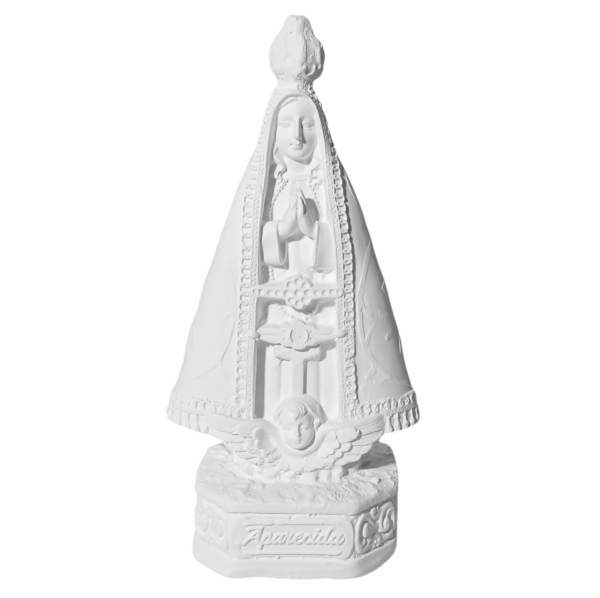 Nossa Senhora Aparecida Lisa 15cm Gesso Cru Retocado