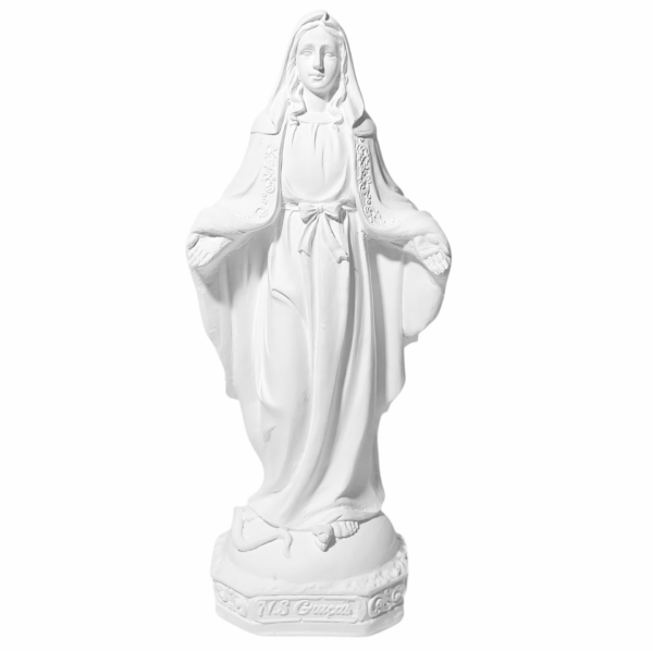 Nossa Senhora Das Graças 20cm Gesso Cru Retocado