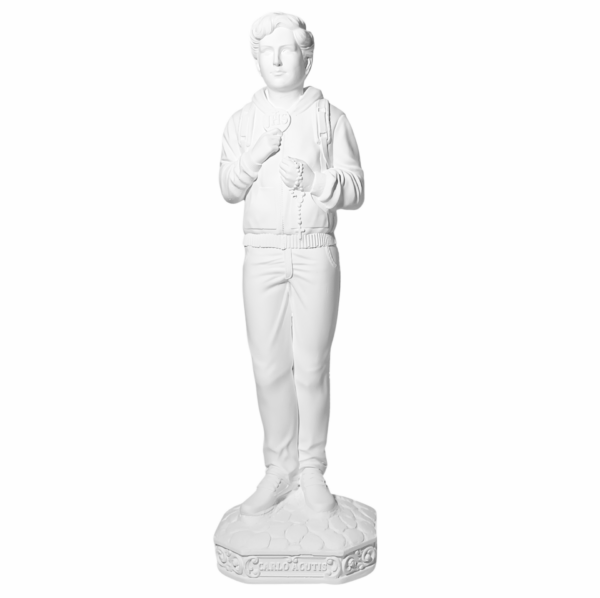 Beato Carlo Acutis 30cm Gesso Cru Retocado