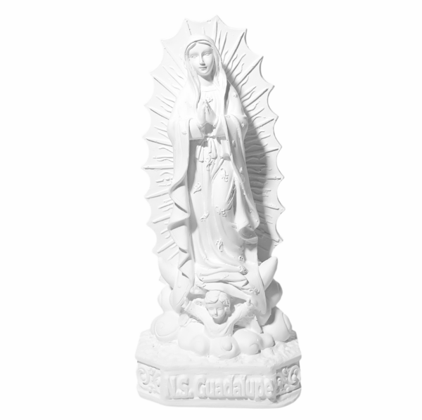 Nossa Senhora Guadalupe 20cm Gesso Cru Retocado