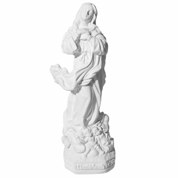 Nossa Senhora da Imaculada Conceição 20cm Gesso Cru Retocado