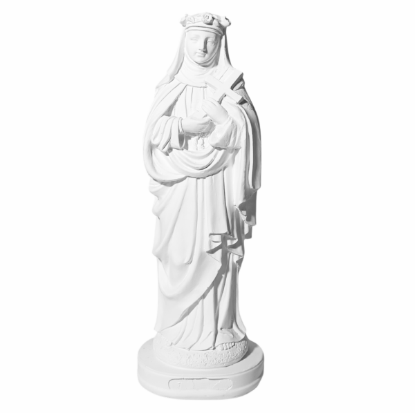 Nossa Senhora 20cm Rosa De Lima Gesso Cru Retocado