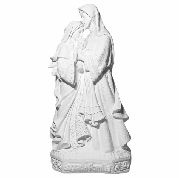 Sagrada Família Ternura 30cm Gesso Cru Retocado