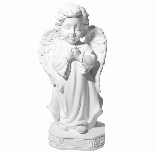 Anjo da Guarda Infantil 20cm Gesso Cru Retocado