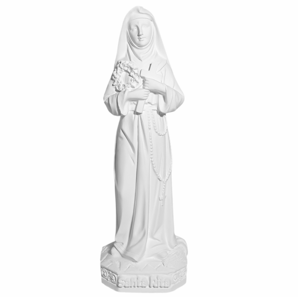 Santa Rita de Cássia 20cm Gesso Cru Retocado