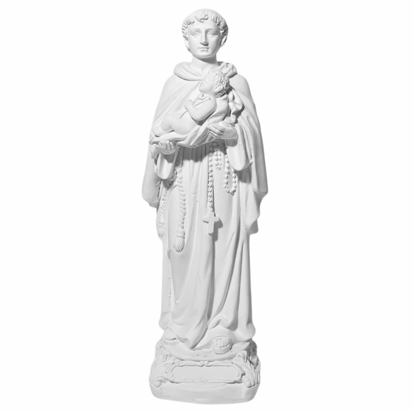São Benedito 20cm Gesso Cru Retocado