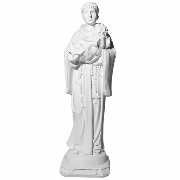 São Benedito 30cm Gesso Cru Retocado