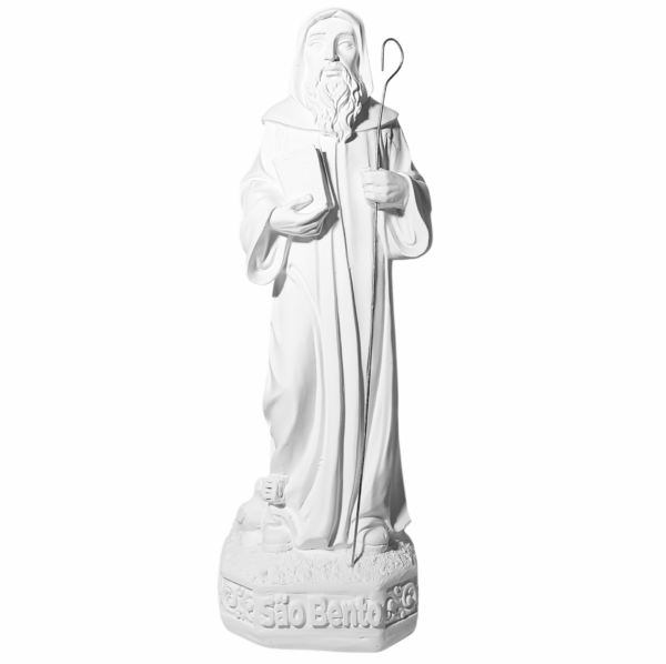 São Bento 30cm Gesso Cru Retocado
