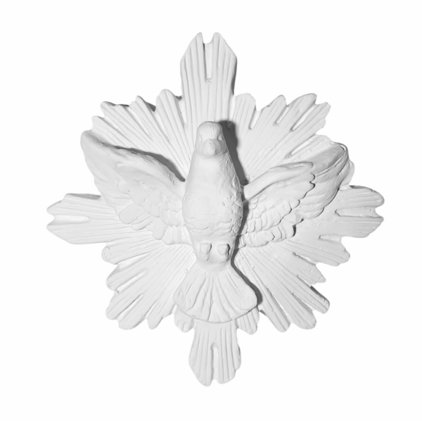 Divino Espírito Santo de Parede 15cm Gesso Cru Retocado