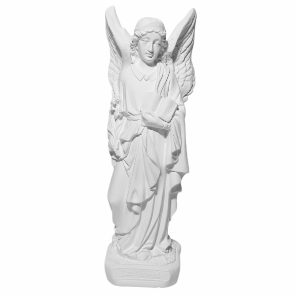 São Gabriel Arcanjo 20cm Gesso Cru Retocado