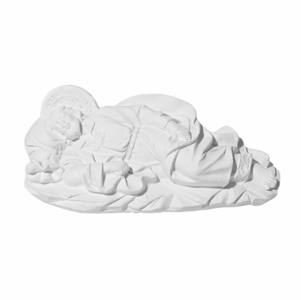 São José Dormindo 10cm Gesso Cru Retocado