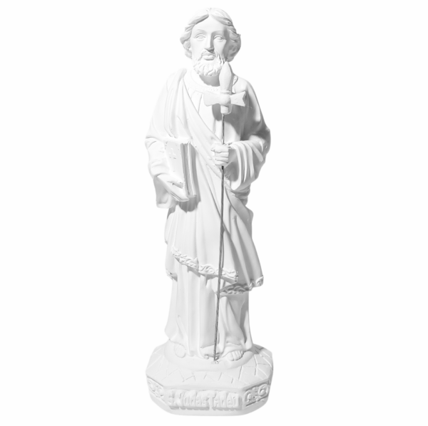 São Judas Tadeu 20cm Gesso Cru Retocado