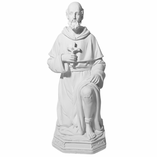 São Peregrino 20cm Gesso Cru Retocado