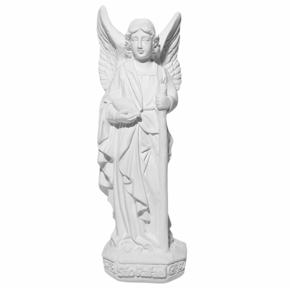 São Rafael Arcanjo 20cm Gesso Cru Retocado