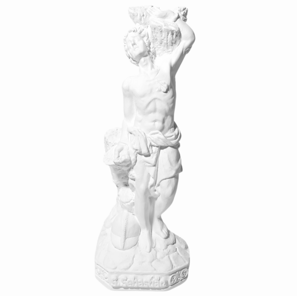 São Sebastião 20cm Gesso Cru Retocado