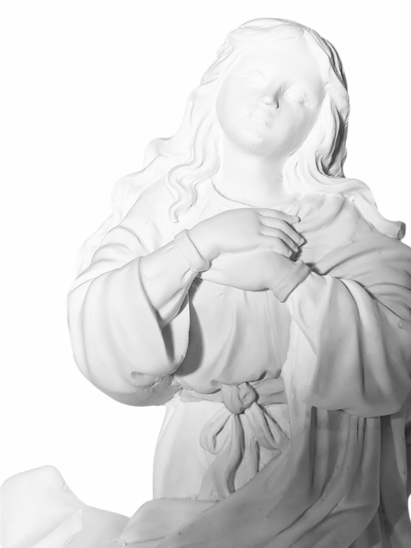 Nossa Senhora da Imaculada Conceição 30cm Gesso Cru Retocado - Image 2