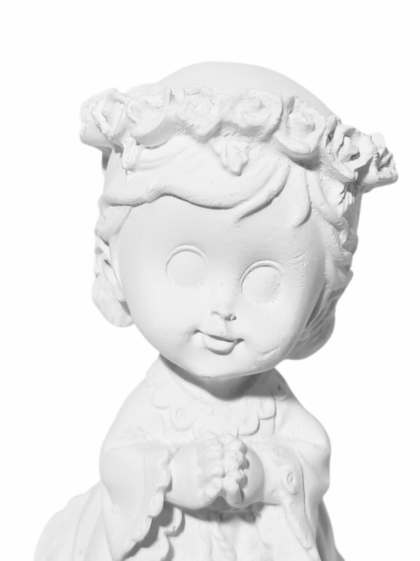 Menina Infantil 10cm Gesso Cru Retocado - Image 2