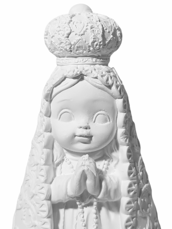Nossa Senhora Aparecida Baby 20cm Gesso Cru Retocado - Image 2