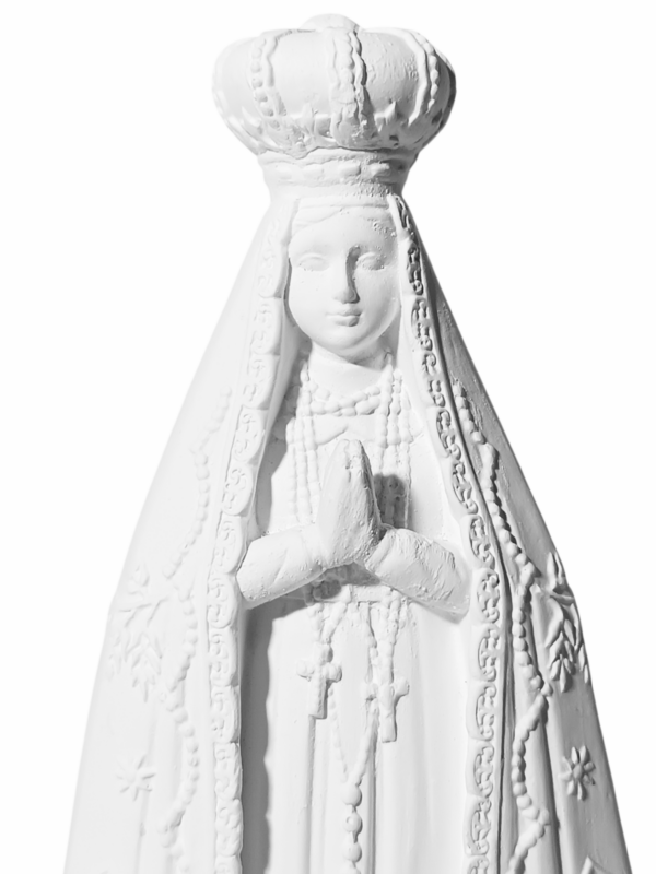 Nossa Senhora Aparecida Bandeira 20cm Gesso Cru Retocado - Image 2