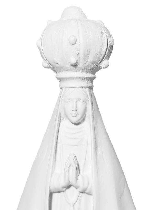 Nossa Senhora Aparecida com Coroa Grande 15cm Gesso Cru Retocado - Image 2