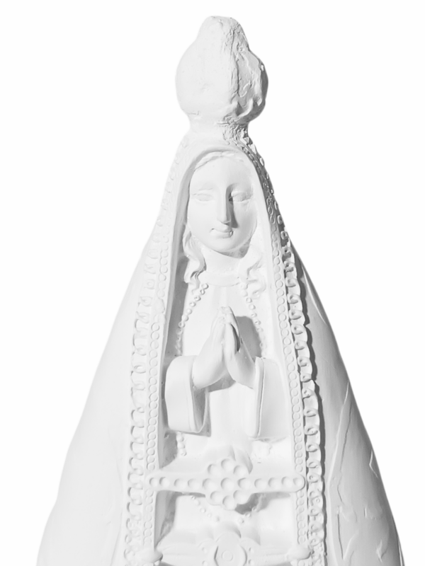 Nossa Senhora Aparecida Lisa 15cm Gesso Cru Retocado - Image 2