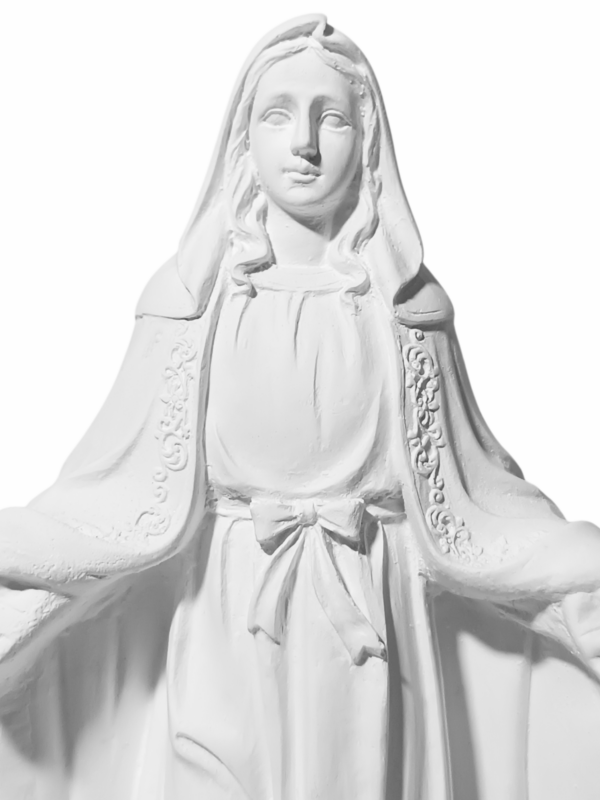 Nossa Senhora Das Graças 20cm Gesso Cru Retocado - Image 2