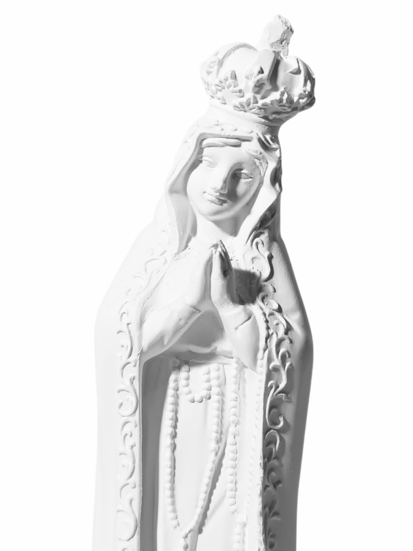 Nossa Senhora de Fátima 20cm Gesso Cru Retocado - Image 2