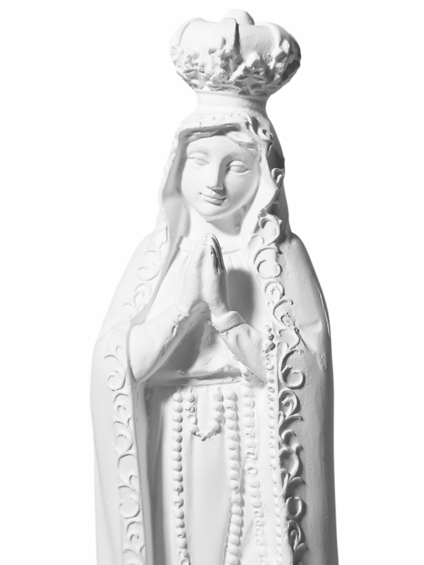 Nossa Senhora de Fátima 30cm Gesso Cru Retocado - Image 2
