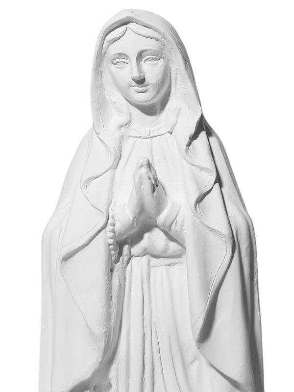 Nossa Senhora De Lourdes 20cm Gesso Cru Retocado - Image 2