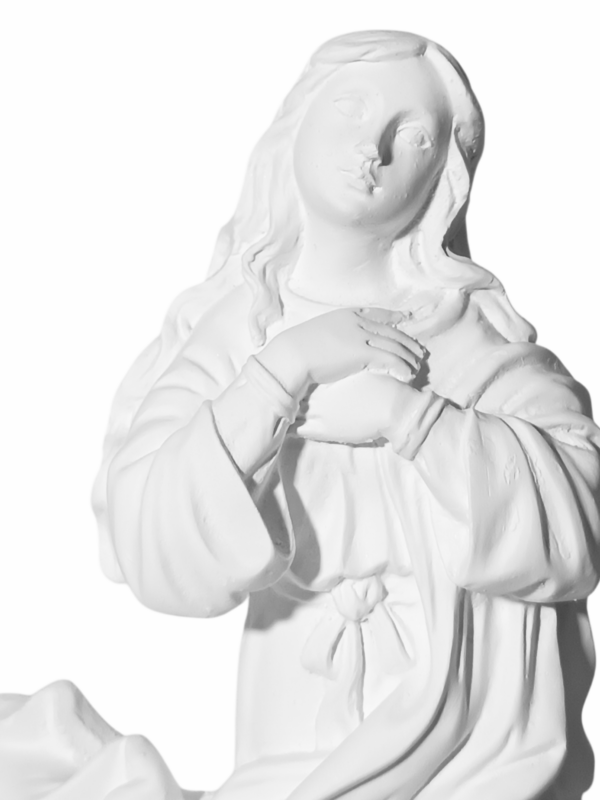 Nossa Senhora da Imaculada Conceição 20cm Gesso Cru Retocado - Image 2