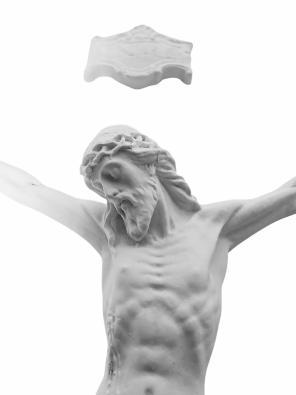 Cristo para Cruz 30cm Gesso Cru Retocado - Image 2