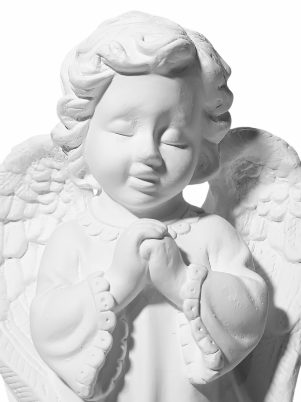 Anjo da Guarda Infantil 20cm Gesso Cru Retocado - Image 2