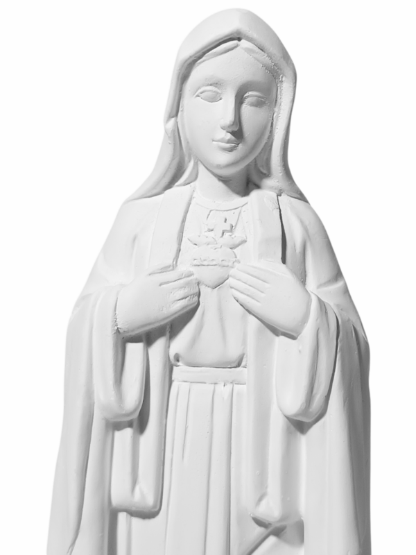 Sagrado Coração de Maria 20cm Gesso Cru Retocado - Image 2