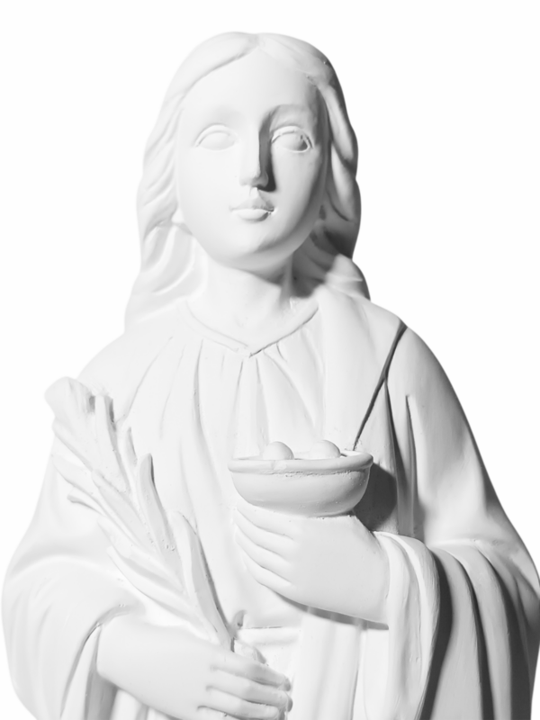 Santa Luzia 30cm Gesso Cru Retocado - Image 2