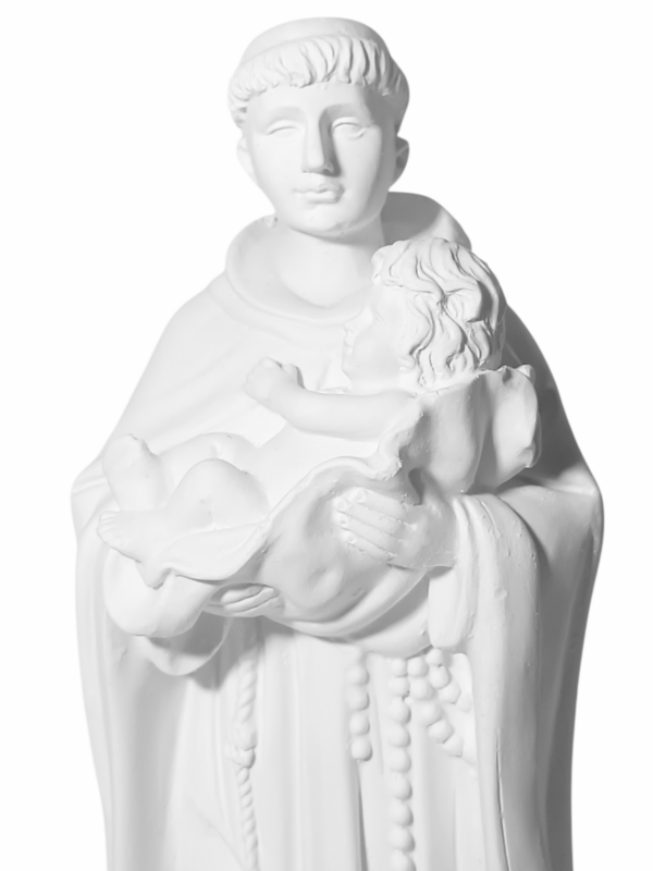São Benedito 30cm Gesso Cru Retocado - Image 2