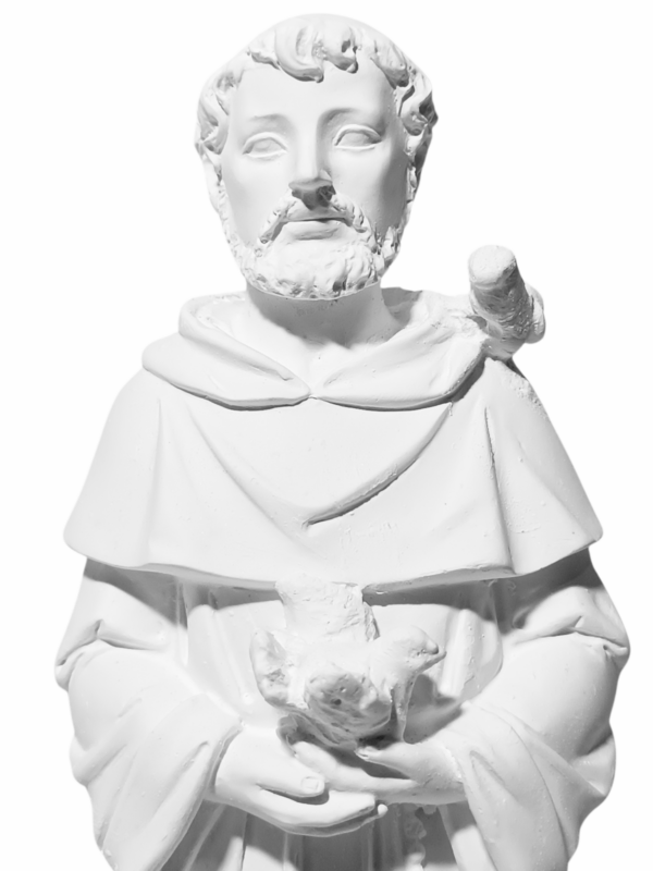 São Francisco de Assis 20cm Gesso Cru Retocado - Image 2