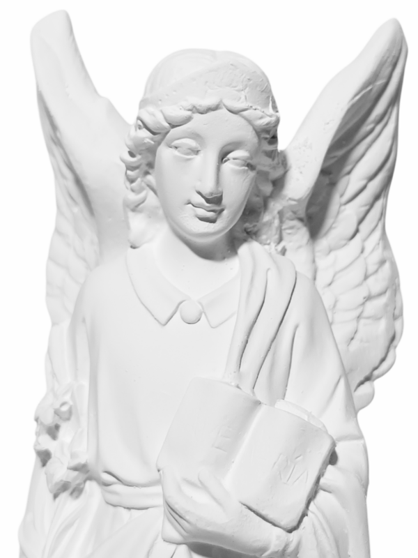 São Gabriel Arcanjo 20cm Gesso Cru Retocado - Image 2