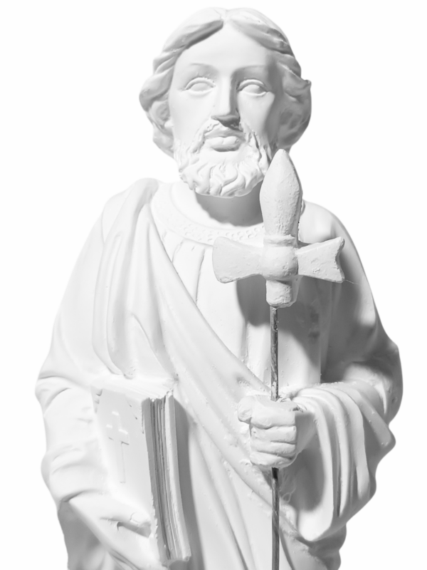 São Judas Tadeu 20cm Gesso Cru Retocado - Image 2