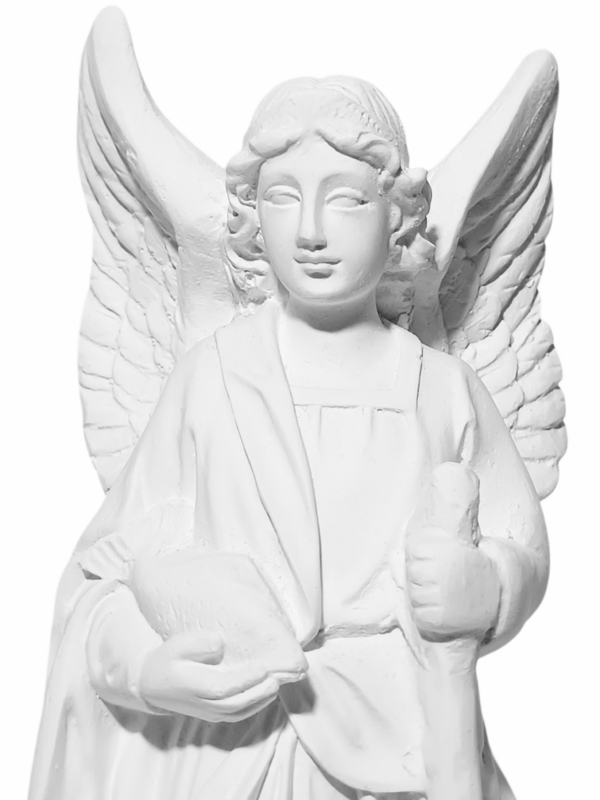 São Rafael Arcanjo 20cm Gesso Cru Retocado - Image 2