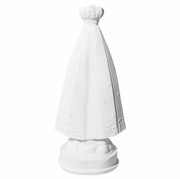 Nossa Senhora Aparecida Bandeira 20cm Gesso Cru Retocado - Image 3