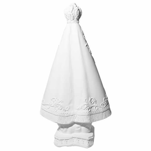 Nossa Senhora Aparecida Bordada 30cm Gesso Cru Retocado - Image 3