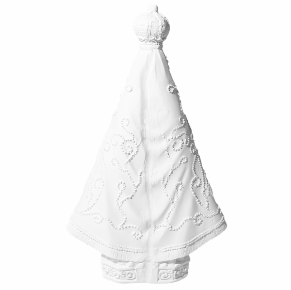Nossa Senhora Aparecida Italiana 20cm Gesso Cru Retocado - Image 3