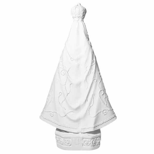 Nossa Senhora Aparecida Italiana 30cm Gesso Cru Retocado - Image 3