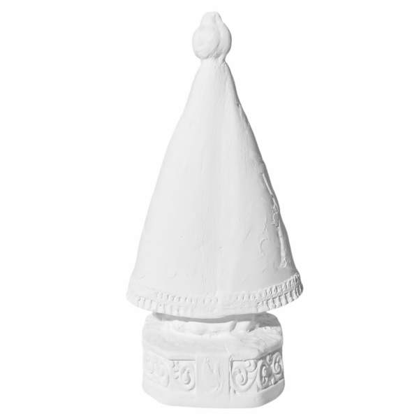Nossa Senhora Aparecida Lisa 15cm Gesso Cru Retocado - Image 3