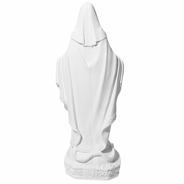 Nossa Senhora Das Graças 20cm Gesso Cru Retocado - Image 3